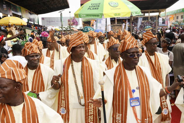 Ojude Oba Festival brings colorful celebrations to Ogun State in Nigeria OGUN STATE, NIGERIA - MAY 29: Traditional Ojude Oba Festival held takes place in honor of the Awujale, the traditional ruler of the Ijebu Kingdom, with residents filling the streets in vibrant traditional attire, in Ogun State in southwestern Nigeria, on May 29, 2026. The festival, symbolizing cultural identity, unity, and togetherness, features music and dancing as participants from different age and social groups join the celebrations. Emmanuel Osodi Anadolu Ogun Nigeria. Editorial use only. Please get in touch for any other usage. Copyright: x2026xAnadoluxEmmanuelxOsodix