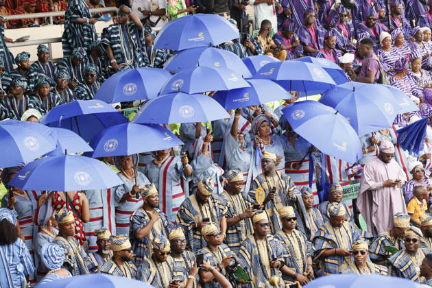 Ojude Oba Festival brings colorful celebrations to Ogun State in Nigeria OGUN STATE, NIGERIA - MAY 29: Traditional Ojude Oba Festival held takes place in honor of the Awujale, the traditional ruler of the Ijebu Kingdom, with residents filling the streets in vibrant traditional attire, in Ogun State in southwestern Nigeria, on May 29, 2026. The festival, symbolizing cultural identity, unity, and togetherness, features music and dancing as participants from different age and social groups join the celebrations. Emmanuel Osodi Anadolu Ogun Nigeria. Editorial use only. Please get in touch for any other usage. Copyright: x2026xAnadoluxEmmanuelxOsodix