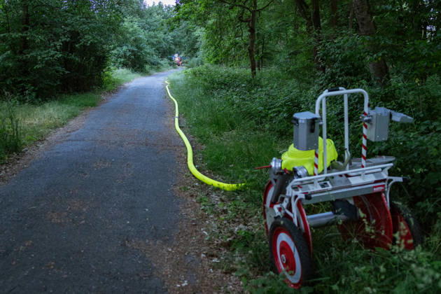 Forest fire near Weiterstadt On 29 05 2026, a forest fire broke out in Weiterstadt Gräfenhausen west of the A5 freeway It affected a forest area of around 900 square meters between the Gräfenhausen West servic