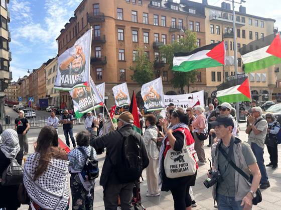 News Bilder des Tages Israeli attacks on Palestine and Lebanon were protested in Sweden STOCKHOLM, SWEDEN - MAY 30: Demonstrators, holding banners and flags, gather to protest against Israel s ongoing attacks on the Gaza Strip and Lebanon, on May 30, 2026 in Stockholm, Sweden. Atila Altuntas Anadolu Stockholm Sweden. Editorial use only. Please get in touch for any other usage.  Copyright: x2026xAnadoluxAtilaxAltuntasx