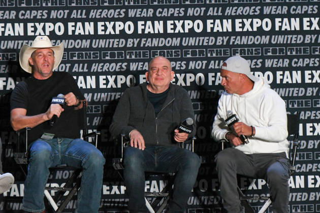 May 30, 2026, Philadelphia, Pennsylvania, United States: Actors BRENDAN WAYNE, JONNY COYNE, and TEMUERA MORRISON, participate in a fan Q&A the Philadelphia FanExpo held at the Philadelphia Convention Center in downtown Philadelphia PA Philadelphia United States - ZUMArf1_ 20260530_zaf_rf1_089 Copyright: xRickyxFitchettx