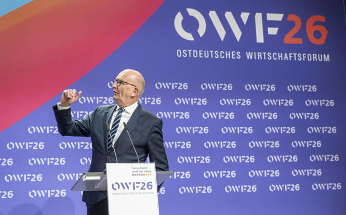 Dietmar Woidke Elisabeth Kaiser OWF26 EUR, Germany, Berlin, 31 05 2026 Dietmar Woidke SPD , Minister President of the State of Brandenburg Elisabeth Kaiser SPD , Minister of State and Federal Gove