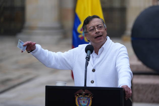 Colombian presidential elections BOGOTA, COLOMBIA - MAY 31: Colombian President Gustavo Petro delivers a speech as he casts his vote at Polling Station No. 1, marking the start of the presidential election day, where voters head to the polls to elect the country s next president in Bogota, Colombia on May 31, 2026. Juancho Torres Anadolu Bogota Colombia. Editorial use only. Please get in touch for any other usage.  Copyright: x2026xAnadoluxJuanchoxTorresx