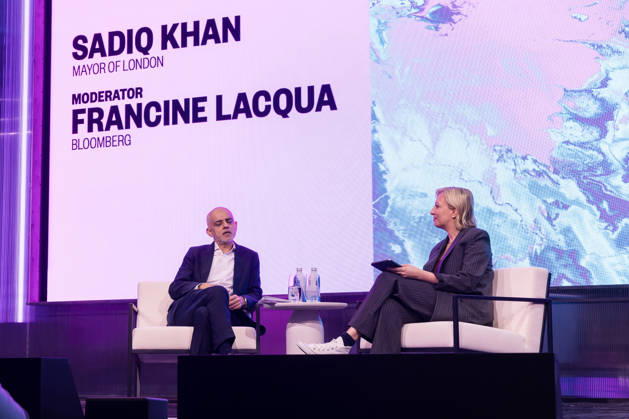 SWSX London 2026 Welcome Address at SXSW London Stage with Mayor of London Sadiq Khan, Francine Lacqua and Patrick Moore, Credit:Ewelina Stachurska Show Me You Ewelina Stachurska Avalon United Kingdom, London, Shoreditch  Copyright: xEwelinaxStachurskaxShowxMexYoux xEwelinaxStachurskax xAvalonx 1107129343