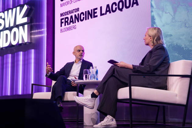 SWSX London 2026 Welcome Address at SXSW London Stage with Mayor of London Sadiq Khan, Francine Lacqua and Patrick Moore, Credit:Ewelina Stachurska Show Me You Ewelina Stachurska Avalon United Kingdom, London, Shoreditch  Copyright: xEwelinaxStachurskaxShowxMexYoux xEwelinaxStachurskax xAvalonx 1107129533
