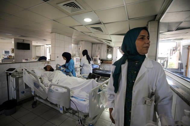 June 2, 2026, Tyre, Tyre, Lebanon: Nurses tend a wounded Lebanese at Jabal Amel Hospital that was partially destroyed in Israeli air strikes in the southern Lebanese port city of Tyre. Clashes have continued in southern Lebanon despite Israel and Hezbollah accepting a US plan for a partial ceasefire. President Donald Trump said he had spoken to both sides and they agreed that all shooting will stop , after Iran warned Israeli military actions in Lebanon were a threat to the US-Iran ceasefire. Tyre Lebanon  - ZUMAn313 20260602_zip_n313_011 Copyright: xMarwanxNaamanix
