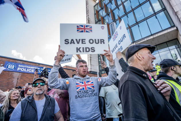 June 2, 2026, London, London, UK: Southampton locals organised a flash protest outside Southampton Central Police Station following the release of Police body-cam footage of the arrest and subsequent death of Henry Nowak. The 18 year old was handcuffed by Hampshire Constabulary who accused him of racial abuse and did not believe that he had been stabbed. He subsequently bled to death in custody. The protest outside Southampton Central Police Station accused the government of 2 tier policing. London UK  - ZUMAl94_ 20260602_zaf_l94_071 Copyright: xLabxMox