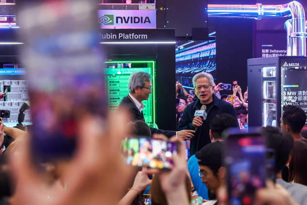 NVIDIA s CEO Jensen Huang visits COMPUTEX TAIPEI 2026 TAIPEI, TAIWAN - JUNE 3: Jensen Huang, the CEO of American multinational tech giant NVIDIA, speaks as he visits a booth featuring next-generation AI supercomputing platform NVIDIA Vera Rubin, during his visit to the COMPUTEX TAIPEI trade show, in Taipei, Taiwan, on June 3, 2026. COMPUTEX TAIPEI is one of the world’s largest and most significant trade shows, featuring latest technologies, drones, data centres, Artificial Intelligence (AI) technologies, supercomputers, semiconductors products and other things from major international firms such as Nvidia, Intel, NXP and Foxconn. Daniel Ceng Anadolu Taipei Taiwan. Editorial use only. Please get in touch for any other usage. Copyright: x2026xAnadoluxDanielxCengx