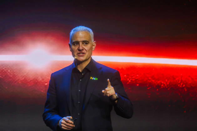 Chipmaker NXP s CEO Rafael Sotomayor gives keynote speech at COMPUTEX TAIPEI 2026 TAIPEI, TAIWAN - JUNE 3: Rafael Sotomayor, the CEO of Europe s third largest semiconductor manufacturer NXP, delivers a keynote speech, during the COMPUTEX TAIPEI trade show, in Taipei, Taiwan, on June 3, 2026. COMPUTEX TAIPEI is one of the world’s largest and most significant trade shows, featuring latest technologies, drones, data centres, Artificial Intelligence (AI) technologies, supercomputers, semiconductors products and other things from major international firms such as Nvidia, Intel, NXP, Foxconn and TSMC. Daniel Ceng Anadolu Taipei Taiwan. Editorial use only. Please get in touch for any other usage. Copyright: x2026xAnadoluxDanielxCengx
