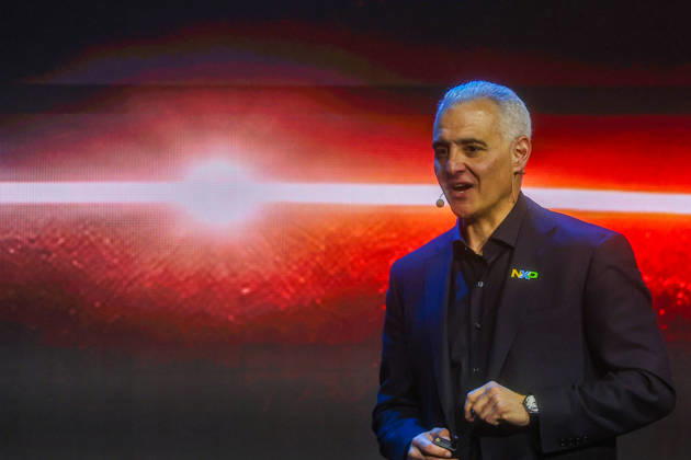 Chipmaker NXP s CEO Rafael Sotomayor gives keynote speech at COMPUTEX TAIPEI 2026 TAIPEI, TAIWAN - JUNE 3: Rafael Sotomayor, the CEO of Europe s third largest semiconductor manufacturer NXP, delivers a keynote speech, during the COMPUTEX TAIPEI trade show, in Taipei, Taiwan, on June 3, 2026. COMPUTEX TAIPEI is one of the world’s largest and most significant trade shows, featuring latest technologies, drones, data centres, Artificial Intelligence (AI) technologies, supercomputers, semiconductors products and other things from major international firms such as Nvidia, Intel, NXP, Foxconn and TSMC. Daniel Ceng Anadolu Taipei Taiwan. Editorial use only. Please get in touch for any other usage. Copyright: x2026xAnadoluxDanielxCengx