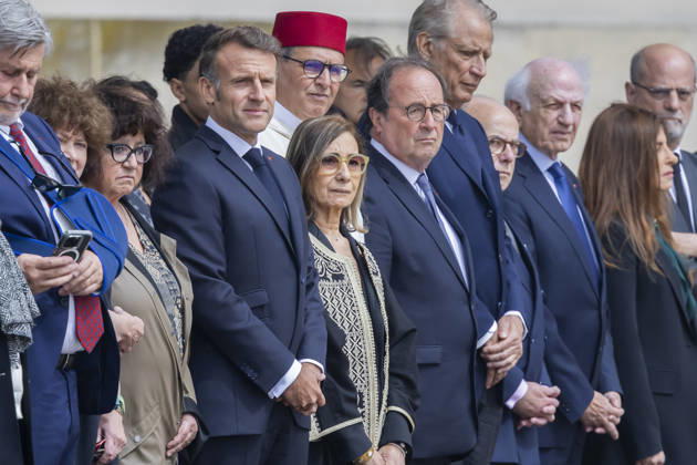 Paris, France June 3, 2026 - National tribute to late French philosopher and sociologist Edgar Morin at the Hotel des Invalides - Francois Hollande, Sabah Abouessalam, Emmanuel Macron HOMMAGE NATIONAL, EDGAR MORIN, POLITIQUE  Copyright: xVincentxIsorex
