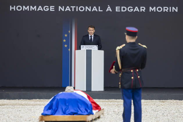 Paris, France June 3, 2026 - National tribute to late French philosopher and sociologist Edgar Morin at the Hotel des Invalides - Emmanuel Macron HOMMAGE NATIONAL, EDGAR MORIN, POLITIQUE  Copyright: xVincentxIsorex
