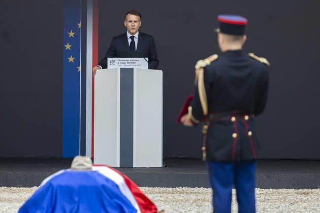 Paris, France June 3, 2026 - National tribute to late French philosopher and sociologist Edgar Morin at the Hotel des Invalides - Emmanuel Macron HOMMAGE NATIONAL, EDGAR MORIN, POLITIQUE  Copyright: xVincentxIsorex