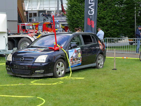 Interschutz 2026 in Hanover Extinguishing training at the S Gard Safety Tour with an extinguishing lance from Murer Copyright: xBerndxGüntherx