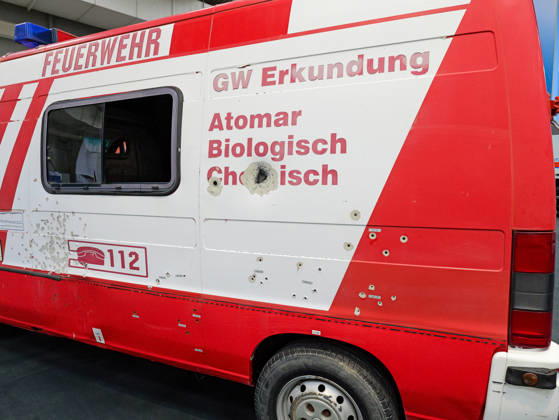 Interschutz 2026 in Hanover Helpers are not protected against bullets in their vehicles Copyright: xBerndxGüntherx