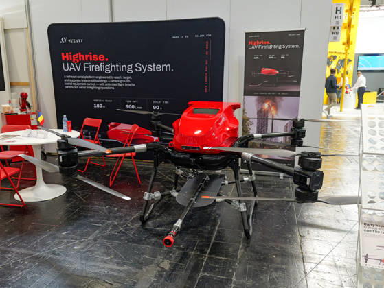 Interschutz 2026 in Hanover A drone becomes a flying extinguishing system for high-rise buildings Copyright: xBerndxGüntherx