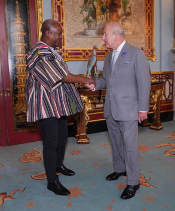 Audience at Buckingham Palace King Charles III during an audience with President of the Republic of Ghana John Dramani Mahama, at Buckingham Palace, London. Picture date: Wednesday June 3, 2026., Credit:Yui Mok PA ROTA - B68 Avalon UK, London Copyright: xYuixMokx xPAxROTAx-xB68x xAvalonx 1107543713