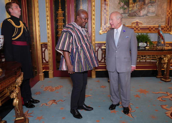 Audience at Buckingham Palace King Charles III during an audience with President of the Republic of Ghana John Dramani Mahama, at Buckingham Palace, London. Picture date: Wednesday June 3, 2026., Credit:Yui Mok PA ROTA - B68 Avalon UK, London Copyright: xYuixMokx xPAxROTAx-xB68x xAvalonx 1107543721