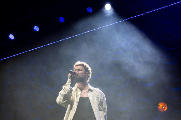 Calum Scott performs at the QUARTERBACK Immobilien ARENA in Leipzig on June 3, 2026 as part of his The Av