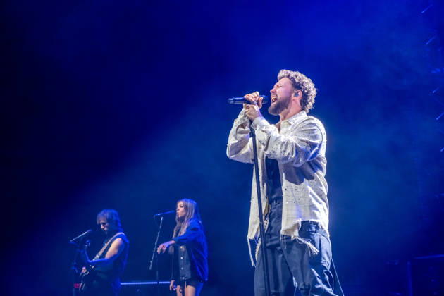 Calum Scott performs at the QUARTERBACK Immobilien ARENA in Leipzig on June 3, 2026 as part of his The Av
