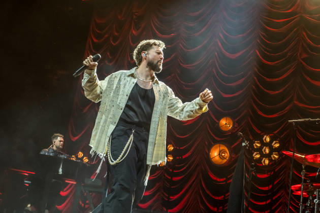 Calum Scott performs at the QUARTERBACK Immobilien ARENA in Leipzig on June 3, 2026 as part of his The Av