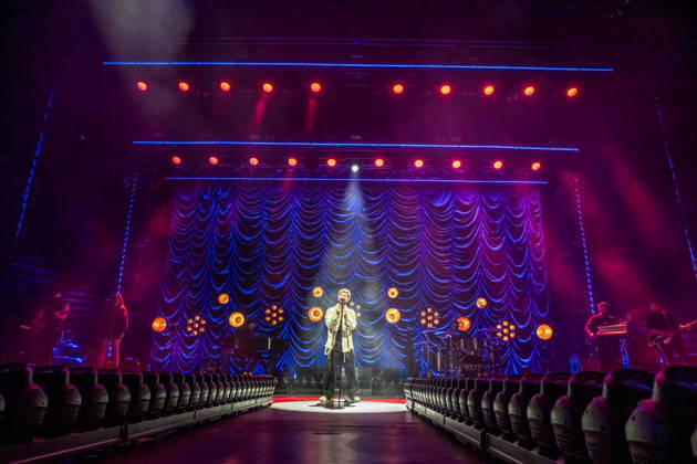 Calum Scott performs at the QUARTERBACK Immobilien ARENA in Leipzig on June 3, 2026 as part of his The Av
