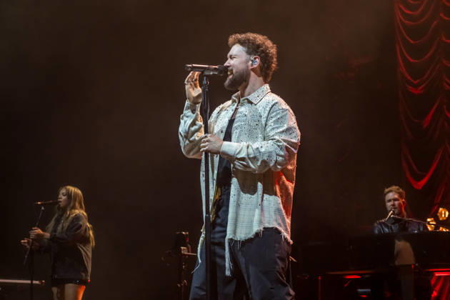 Calum Scott performs at the QUARTERBACK Immobilien ARENA in Leipzig on June 3, 2026 as part of his The Av