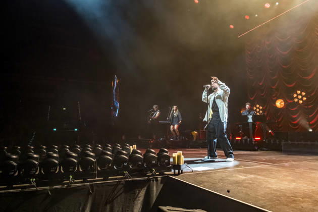 Calum Scott performs at the QUARTERBACK Immobilien ARENA in Leipzig on June 3, 2026 as part of his The Av