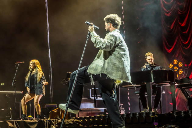 Calum Scott performs at the QUARTERBACK Immobilien ARENA in Leipzig on June 3, 2026 as part of his The Av
