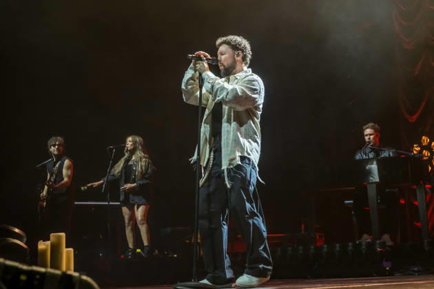 Calum Scott performs at the QUARTERBACK Immobilien ARENA in Leipzig on June 3, 2026 as part of his The Av