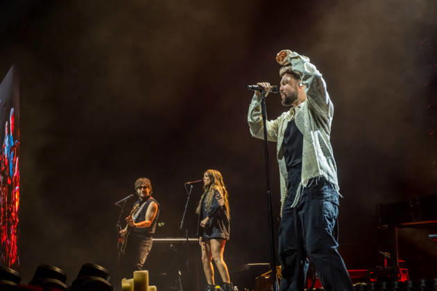 Calum Scott performs at the QUARTERBACK Immobilien ARENA in Leipzig on June 3, 2026 as part of his The Av