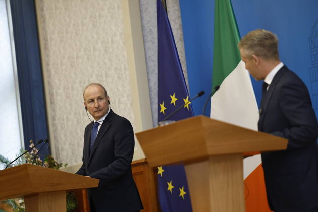 Peter Magyar - Micheal Martin meeting in Budapest BUDAPEST, HUNGARY - JUNE 04: Hungary s Prime Minister Peter Magyar (R) and Ireland s Prime Minister Micheal Martin (L) hold a joint press conference at the foreign ministry in Budapest, Hungary, on June 4, 2026. Arpad Kurucz Anadolu Budapest Hungary. Editorial use only. Please get in touch for any other usage.  Copyright: x2026xAnadoluxArpadxKuruczx