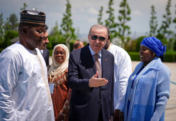 Turkish President Erdogan welcomes Nigerien President Tchiani in Ankara ANKARA, TURKIYE - JUNE 04: Turkish President Recep Tayyip Erdogan (C) welcomes Nigerien President Abdourahamane Tchiani (L) with an official ceremony at the Presidential Complex in Ankara, Turkiye on June 04, 2026. Ercin Erturk Anadolu Ankara Turkey. Editorial use only. Please get in touch for any other usage.  Copyright: x2026xAnadoluxErcinxErturkx
