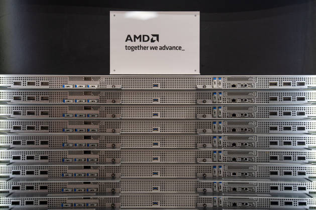 TAIWAN-COMPUTEX An AMD logo on a Server Rack at Computex 2026 in Taipei, Taiwan, June 4, 2026. NEXPHER Vernon Yuen TAIPEI