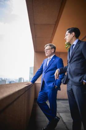 L R Johann Wadephul CDU , Federal Foreign Minister, and Roberto Velasco Alvarez, Foreign Minister of Mexico, photographed during a meeting in Mexico City, 04 06 2026 Photographed on behalf of the Federal Foreign Office Mexico City Mexico Copyright: xJulianexSonntag AAx