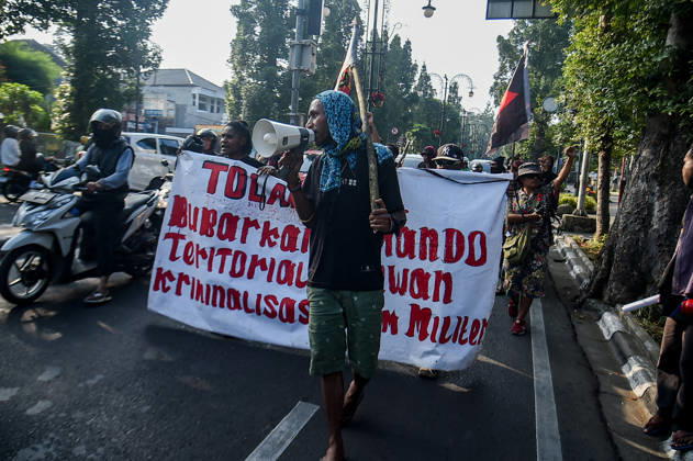 June 5, 2026, Bandung, West Java, Indonesia: Papuan student activists protested during World Environment Day celebrations in Bandung, Indonesia. They opposed the National Strategic Project (PSN) and geothermal project in the Gede Pangrango area of Ã¢â‚¬¹Ã¢â‚¬¹West Java, as well as the seizure of indigenous land, criminalization, and militarism in Papua. They also called for a free Palestine and an end to Israeli oppression. Bandung Indonesia  - ZUMAr272 20260605_zip_r272_007 Copyright: xDimasxRachmatsyahx