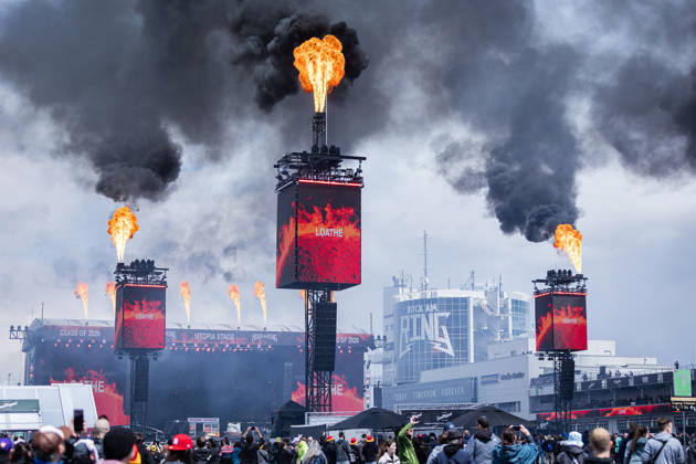 Rock am Ring 2026, 5 6 2026 There was a lot of fire at the opening The traditional Rock am Ring festival at the Nürburgring in the Eifel region kicks off the festival season in Germany Rock am Ring takes place this year from 5 to 7 June Around 80 bands and artists will perform on one of the three large stages Nürburg Nürburgring Rhineland-Palatinate Germany Copyright: xSebastianxDerixx