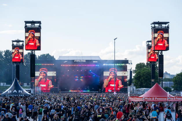 The German metalcore and trancecore band Electric Callboy will be bringing ecstasy to the audience with a high-energy show on the Utopia Stage main stage at Rock im Park 2026 Nuremberg Zeppelinfeld Bavaria Germany