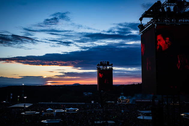 Rock am Ring 2026, 5 6 2026 Festival site at sunset The traditional Rock am Ring festival at the Nürburgring in the Eifel region kicks off the festival season in Germany Rock am Ring will take place this year from 5 to 7 June Around 80 bands and artists will perform on one of the three large stages Nürburg Nürburgring Rhineland-Palatinate Germany Copyright: xSebastianxDerixx