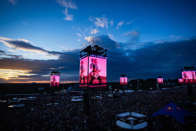 Rock am Ring 2026, 5 6 2026 Festival site shortly before sunset The traditional Rock am Ring festival at the Nürburgring in the Eifel region kicks off the festival season in Germany Rock am Ring will take place this year from 5 to 7 June Around 80 bands and artists will perform on one of the three large stages Nürburg Nürburgring Rhineland-Palatinate Germany Copyright: xSebastianxDerixx