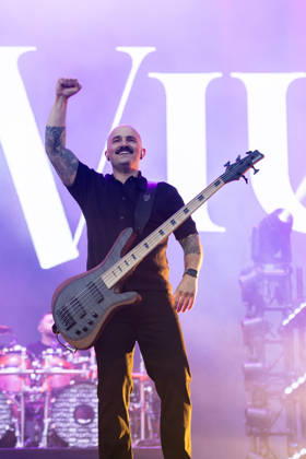 Paolo Gregoletto bass during the performance of the American heavy metal band Trivium as part of the Rock am Ring 2026 festival at the Nürburgring Nürburg Rock am Ring Rheinland Pfalz Germany