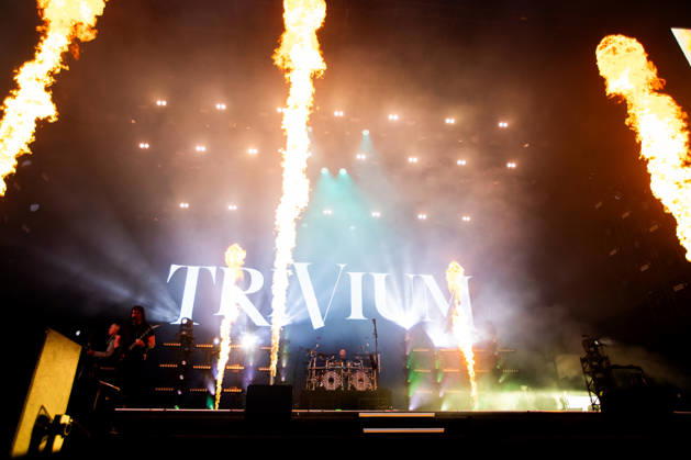Flamethrower during the performance of the American heavy metal band Trivium as part of the Rock am Ring 2026 festival at the Nürburgring Nürburg Rock am Ring Rheinland Pfalz Germany