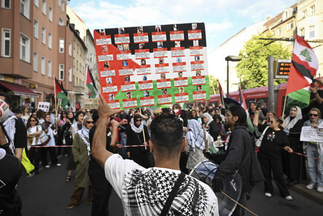 Pro-Palestinian protest in Berlin BERLIN, GERMANY - JUNE 5: People, holding Palestinian flags, stage a pro-Palestinian protest as they gather at Neptunbrunnen Square in Berlin, Germany on June 5, 2026. Halil Sagirkaya Anadolu Berlin Germany. Editorial use only. Please get in touch for any other usage.  Copyright: x2026xAnadoluxHalilxSagirkayax