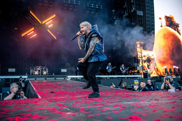 Singer Nico Sallach from the German metalcore and trancecore band Electric Callboy will bring ecstasy to the audience with a high-energy show on the Utopia Stage main stage at Rock im Park 2026 German metalcore and trancecore band Electric Callboy will bring ecstasy to the audience with a high-energy show on th