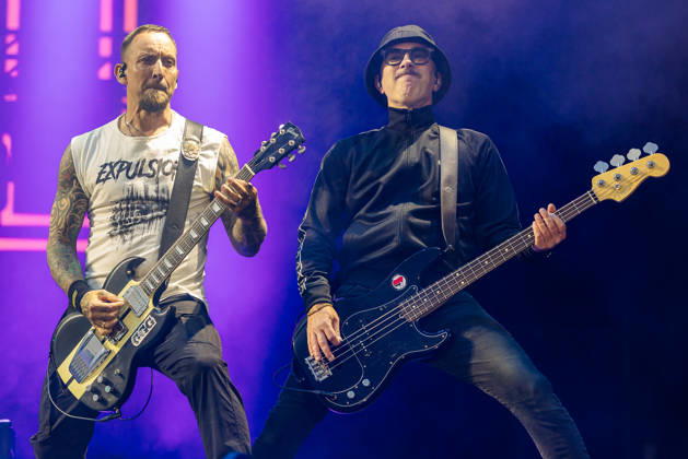 Music festival Rock im Park 2026 Volbeat, Nuremberg, 05 06 2026 Michael Poulsen guitar and Kaspar Boye Larsen bass of the Danish rock band Volbeat perform together on stage The band will also perform at the Schwesteferfestival Rock am Ring on Saturday Nuremberg Bavaria Germany 20260605-1V9A9868-M4000