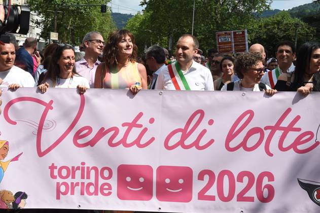 Photo IPP Massimo Rana Turin 06 06 2026 Gay Pride in Turin 20 years after the first exit in the photo vladimir luxuria and mayor of turin stefano lo russo Italy Photo Press World Copyright