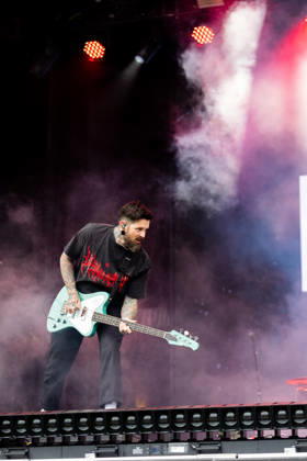 Davyd Winter Bates bass during the performance of the British metalcore band Bury Tomorrow as part of the Rock am Ring 2026 festival at the Nürburgring Nürburg Rock am Ring Rheinland Pfalz Germany
