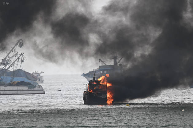 MANTA BOAT FIRE Manta, June 06, 2026 Fire of several boats in the Port of Manta API PHOTO ARIEL OCHOA Manta Manta ManaboÂ Ecuador DIS MANTA FIRE BOATS a11784b8682b10e46679b50657ec7c5c Copyright: xArielxOchoax