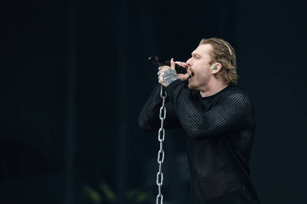 Marc Zelli Zellweger singing during the performance of the Swiss metal band Paleface Swiss as part of the Rock am Ring 2026 festival at the Nürburgring Nürburg Rock am Ring Rheinland Pfalz Germany