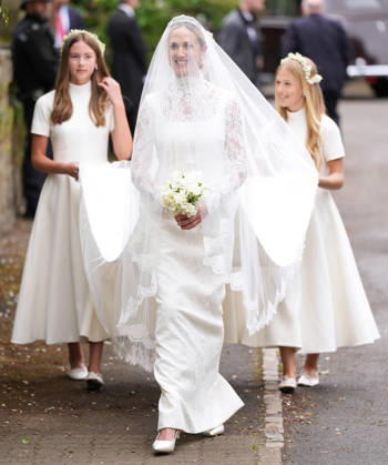 The Wedding of Harriet Sperling to Peter Phillips Harriet Sperling, together with bridesmaids Georgina Sperling, Savannah Phillips and Isla Phillips arrives for her wedding to Peter Phillips at All Saints Church, Kemble, Gloucestershire, UK, on the 6th June 2026. Picture by James Whatling Kemble All Saints Church Gloucestershire United Kingdom  WHA-0825